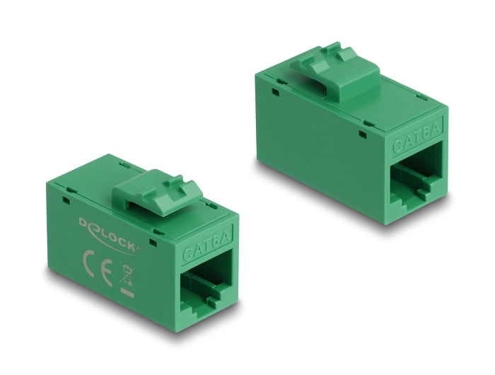 Delock 90640 Keystone Module Rj45 Jack To Rj45 Jack Cat.6A Utp Green