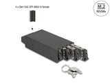 Delock 47126 Slim Bay Mobile Rack For 4 X M.2 Nvme Ssd With Slim Sas Connector