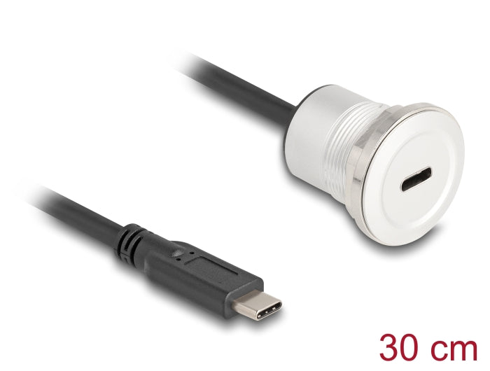 Delock 88183 Usb 10 Gbps Type-C™ Built-In Female With Cable Plug 30 Cm