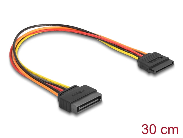 Delock 60131 Extension Cable Power Sata 15 Pin Male > Sata 15 Pin Female 30 Cm