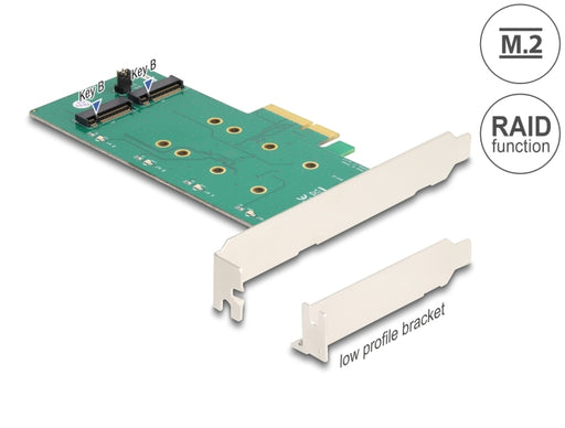 Delock 89536 Pci Express X4 Card > 2 X Internal M.2 Key B With Raid