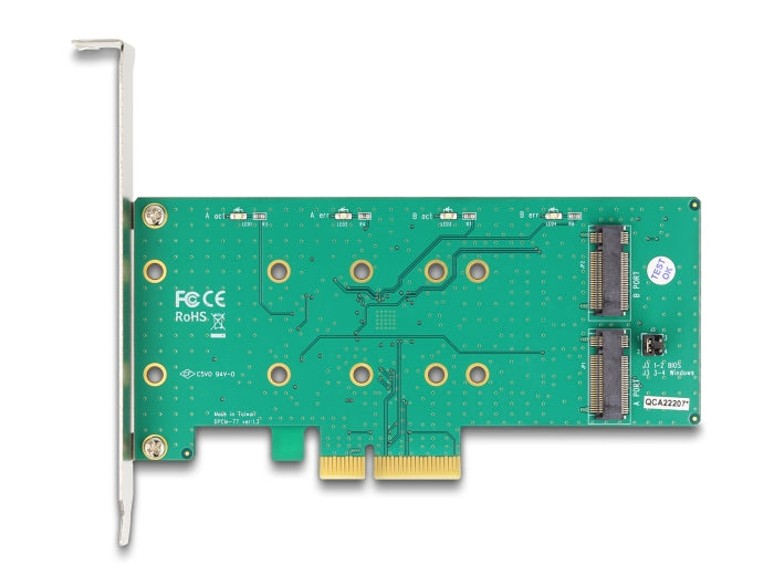 Delock 89536 Pci Express X4 Card > 2 X Internal M.2 Key B With Raid