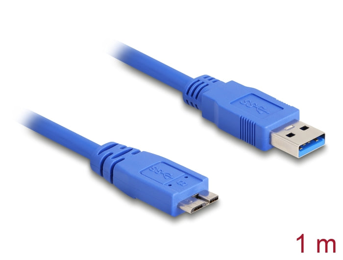 Delock 82531 Cable Usb 3.0 Type-A Male > Usb 3.0 Type Micro-B Male 1 M Blue