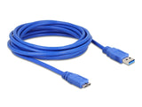 Delock 83502 Cable Usb 3.0 Type-A Male > Usb 3.0 Type Micro-B Male 5 M Blue