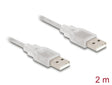 Delock 83889 Cable Usb 2.0 Type-A Male > Usb 2.0 Type-A Male 2 M Transparent