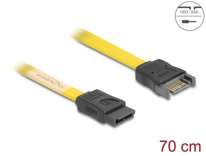 Delock 83950 Sata 6 Gb/S Extension Cable 70 Cm Yellow