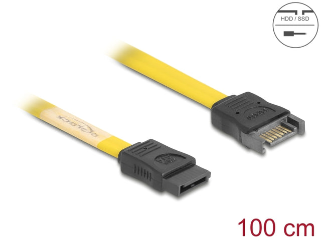 Delock 82856 Sata 6 Gb/S Extension Cable 100 Cm Yellow