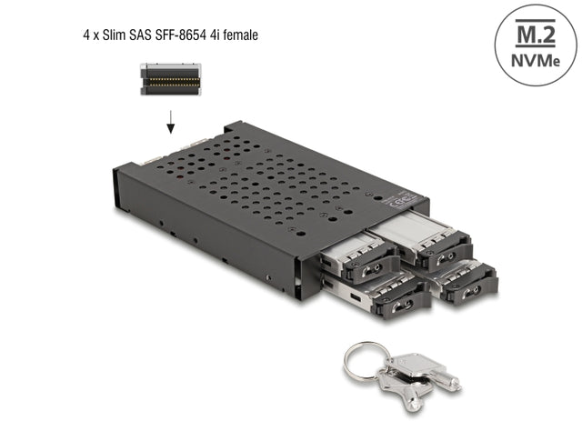 Delock 47072 3.5″ Mobile Rack For 4 X M.2 Nvme Ssd With Slim Connector