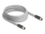 Delock 80540 M12 Cable L-Coded 5 Pin Male To Female Pur