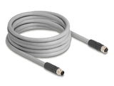 Delock 80541 M12 Cable L-Coded 5 Pin Male To Female Pur