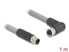 Delock 80542 M12 Cable L-Coded 5 Pin Male Straight To Female Right Angled Pur