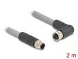 Delock 80543 M12 Cable L-Coded 5 Pin Male Straight To Female Right Angled Pur