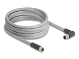 Delock 80552 M12 Cable L-Coded 5 Pin Male Right Angled To Female Straight Pur