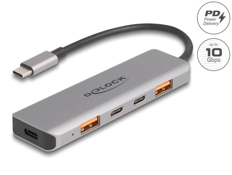 Delock 64302 Usb 10 Gbps 2 Port Usb Type-A + 2 Port Usb Type-C™ Hub