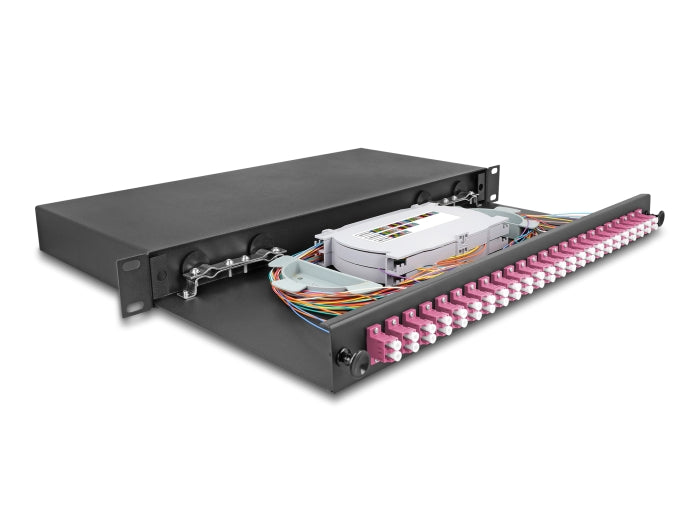 Delock 67011 19″ Optical Fiber Splice Box 24 X Lc Duplex Om4 1U