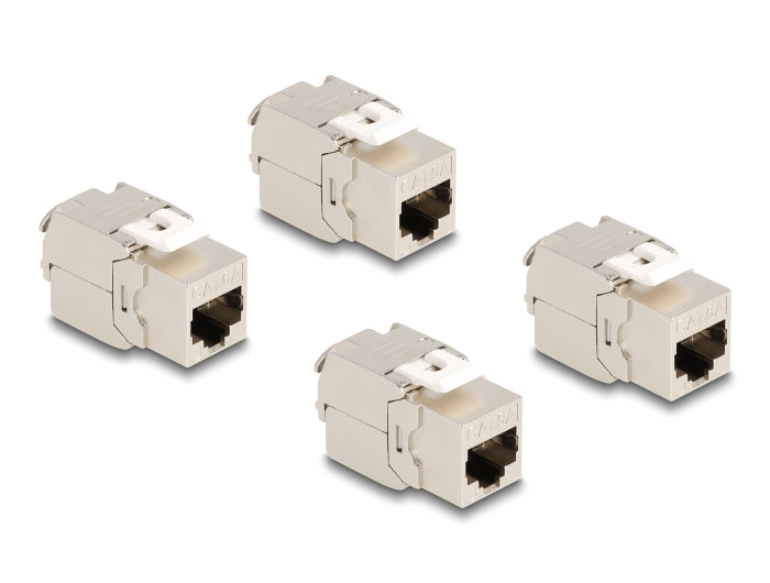 Delock 86050 Keystone Module Rj45 Jack Cat.6A Stp 4 Pieces