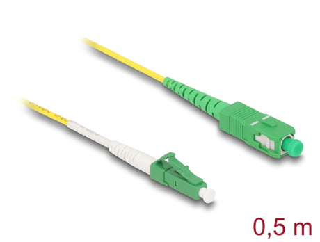 Delock 83234 Cable Optical Fibre Lc-Apc To Sc-Apc Simplex Singlemode Os2 0.5 M