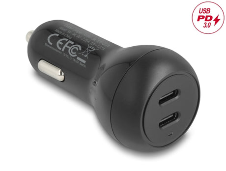 Delock 64330 Car Charger 2 X Usb Type-C™ Pd 3.0 With 40 W