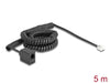 Delock 90233 Telephone Cable / Coiled Cable Rj11 Plug To Rj11 Jack Black 5 M