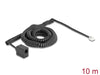 Delock 90347 Telephone Cable / Coiled Cable Rj11 Plug To Rj11 Jack Black 10 M