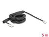 Delock 88481 Telephone Cable / Coiled Cable Rj11 Plug To Rj45 Plug Black 5 M