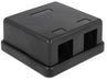 Delock 86257 Keystone Surface Mounted Box 2 Port Black