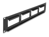 Delock 81378 Easy 45 19″ Patch Panel Cut-Out 4 X 90.5 X 45.2 Mm, 2U, Black