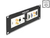 Delock 81379 Easy 45 10″ Patch Panel Cut-Out 2 X 90.5 X 45.2 Mm, 2U, Black