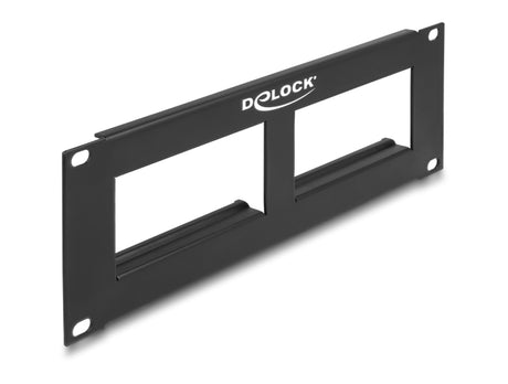 Delock 81379 Easy 45 10″ Patch Panel Cut-Out 2 X 90.5 X 45.2 Mm, 2U, Black