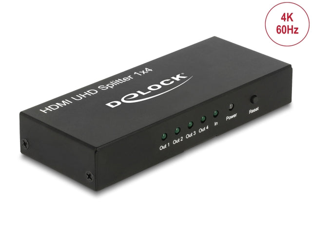 Delock 18684 Hdmi Uhd Splitter 1 X Hdmi In > 4 X Hdmi Out 4K