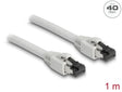 Delock 80558 Rj45 Network Cable Cat.8.1 S/Ftp 1 M Up To 40 Gbps Grey