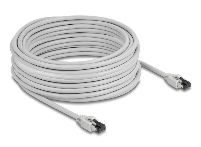 Delock 80565 Rj45 Network Cable Cat.8.1 S/Ftp 15 M Up To 40 Gbps Grey