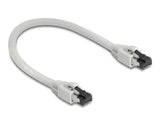 Delock 80556 Rj45 Network Cable Cat.8.1 S/Ftp 0.25 M Up To 40 Gbps Grey