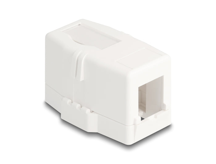 Delock 85841 Keystone Surface Mounted Box 1 Port With Magnetic Bottom, White