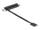 Delock 64220 M.2 Key A+E To Pcie X16 Nvme Adapter Angled With 20 Cm Cable