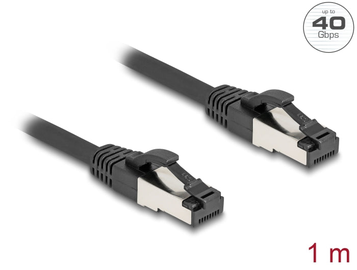 Delock 80571 Rj45 Network Cable Cat.8.1 S/Ftp 1 M Up To 40 Gbps Black