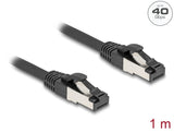 Delock 80571 Rj45 Network Cable Cat.8.1 S/Ftp 1 M Up To 40 Gbps Black