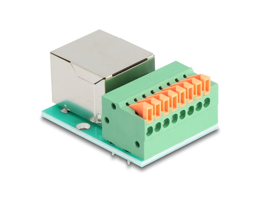 Delock 90652 Rj45 Female To Terminal Block With Push-Button Cat.5E