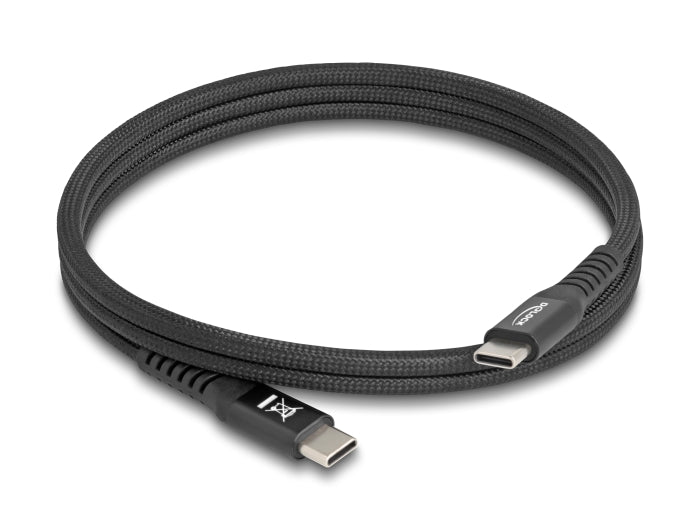 Delock 81119 Usb 2.0 Cable Usb Type-C™ Male To Male W/ Magnetic Textile Jacket