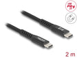 Delock 81120 Usb 2.0 Cable Usb Type-C™ Male To Male W/ Magnetic Textile Jacket