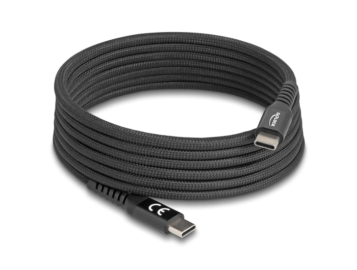 Delock 81120 Usb 2.0 Cable Usb Type-C™ Male To Male W/ Magnetic Textile Jacket