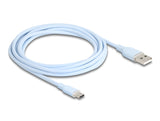 Delock 81223 Usb 2.0 Cable Usb Type-A Male To Usb Type-C™ Male 2.5 M Blue