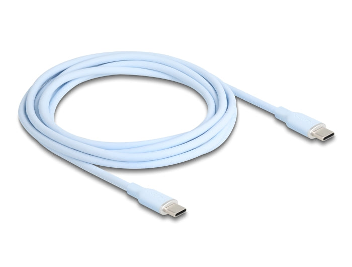 Delock 81235 Usb 2.0 Cable Usb Type-C™ Male To Male Pd 3.0 60 W 2.5 M Blue