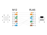 Delock 80589 M12 Cable X-Coded 8 Pin Female To Rj45 Plug Cat.5E S/Ftp Flexible