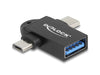 Delock 60739 Adapter Usb 10 Gbps 2 In 1 Usb-A Female