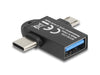 Delock 60739 Adapter Usb 10 Gbps 2 In 1 Usb-A Female