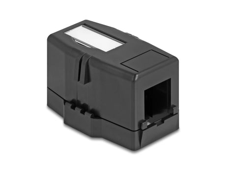 Delock 85840 Keystone Surface Mounted Box 1 Port With Magnetic Bottom, Black