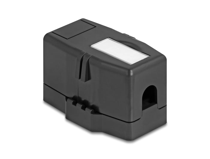 Delock 85840 Keystone Surface Mounted Box 1 Port With Magnetic Bottom, Black