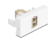 Delock 90840 Easy 45 Module Lc Duplex Female To Lc Duplex Female White / Beige