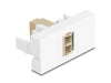 Delock 90840 Easy 45 Module Lc Duplex Female To Lc Duplex Female White / Beige